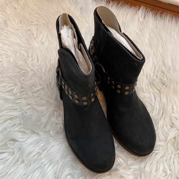 UGG Darling Black Suede Harness Booties - Picture 4 of 10